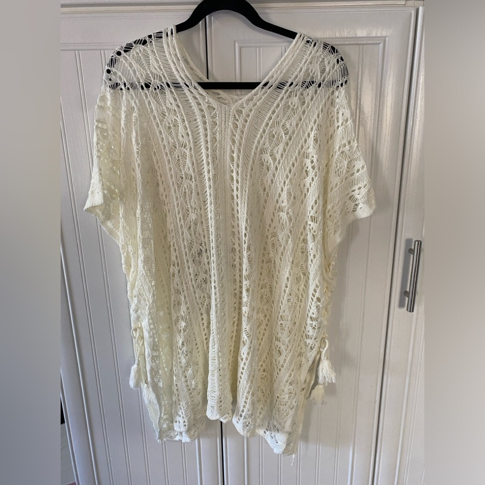 Cupshe Ivory Crochet Cover Up